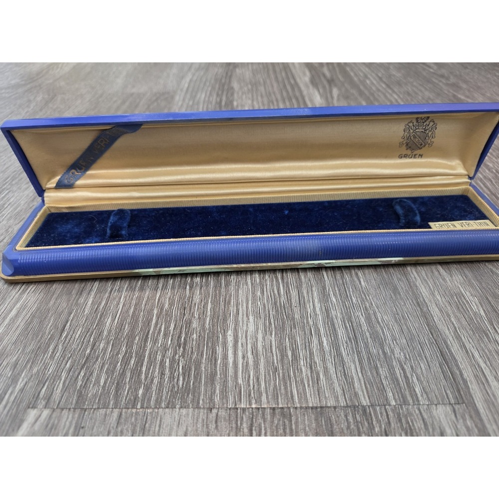 Vintage 1930's 40's Gruen PRECISION Blue Presentation Box Case Only